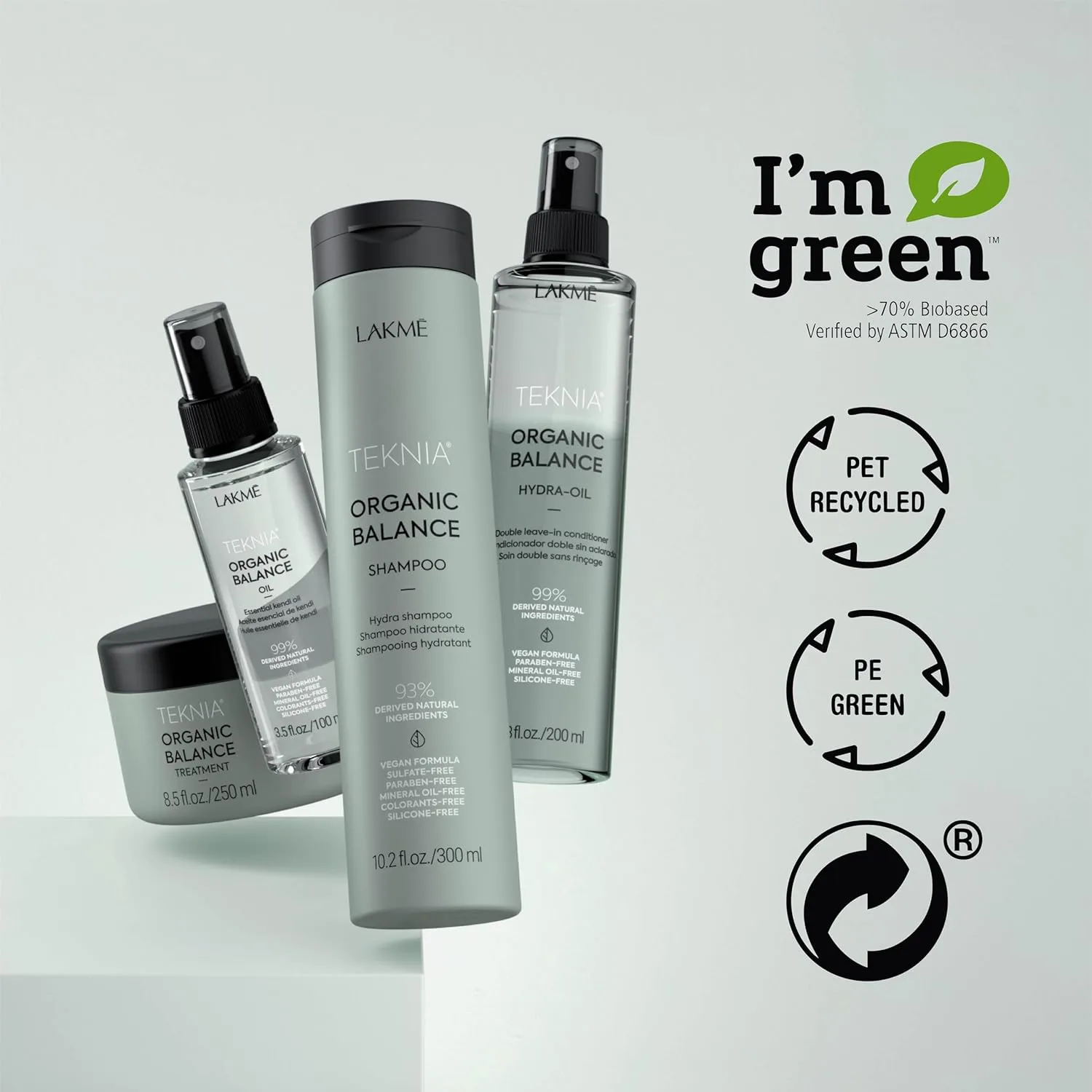Шампунь Lakmé Teknia Organic Balance, увлажняющий шампунь для кожи головы и волос, 300 мл. 302 мл — фото 4
