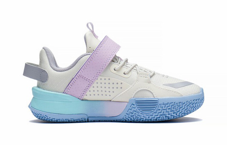 Баскетбольные кроссовки All City 10 Kids PS Low-top Pearl White/Pterosis Violet Lining Young — фото 2