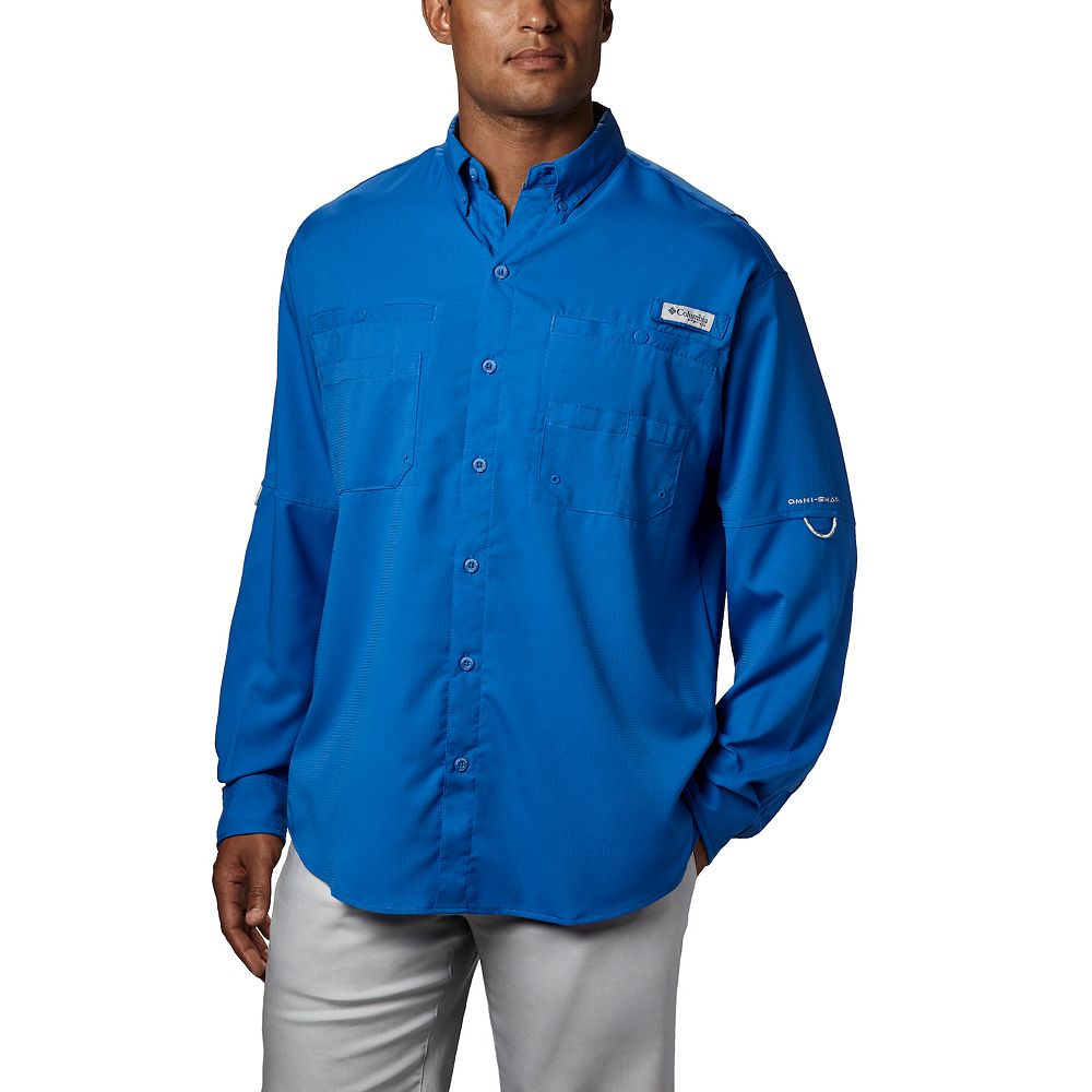 

Мужская рубашка на пуговицах с длинным рукавом Columbia PFG UPF 40 Tamiami II, цвет Vivid Blue