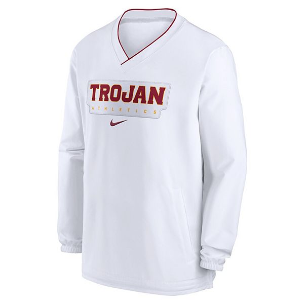Мужская белая ветровка usc trojans 2024 sideline pullover Nike — фото 3