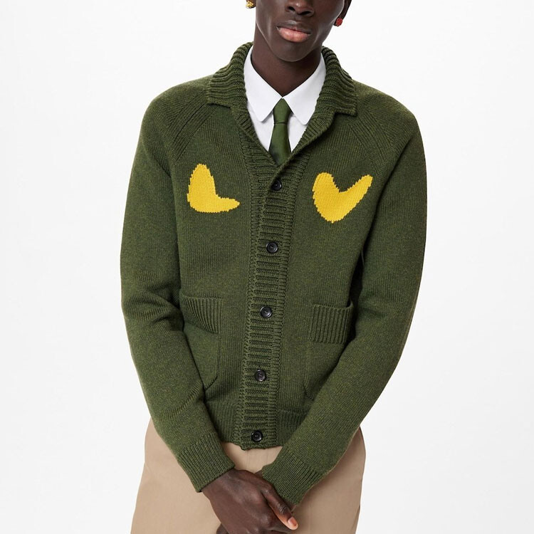 Новые квартальные продукты LV Sweater Men Louis Vuitton, оливково-зеленый — фото 3