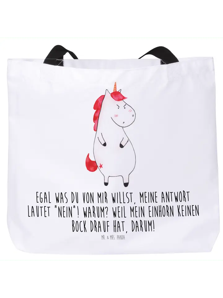 

Сумка-шоппер Mr & Mrs Panda Einhorn Wut, белый