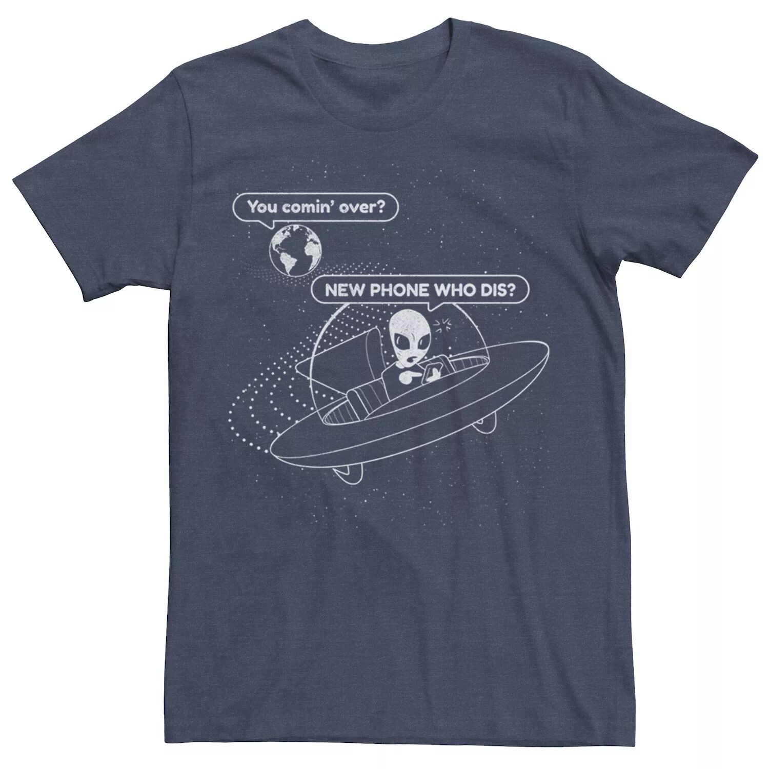 

Новый мужской телефон Who Dis Футболка с портретом Alien UFO Licensed Character