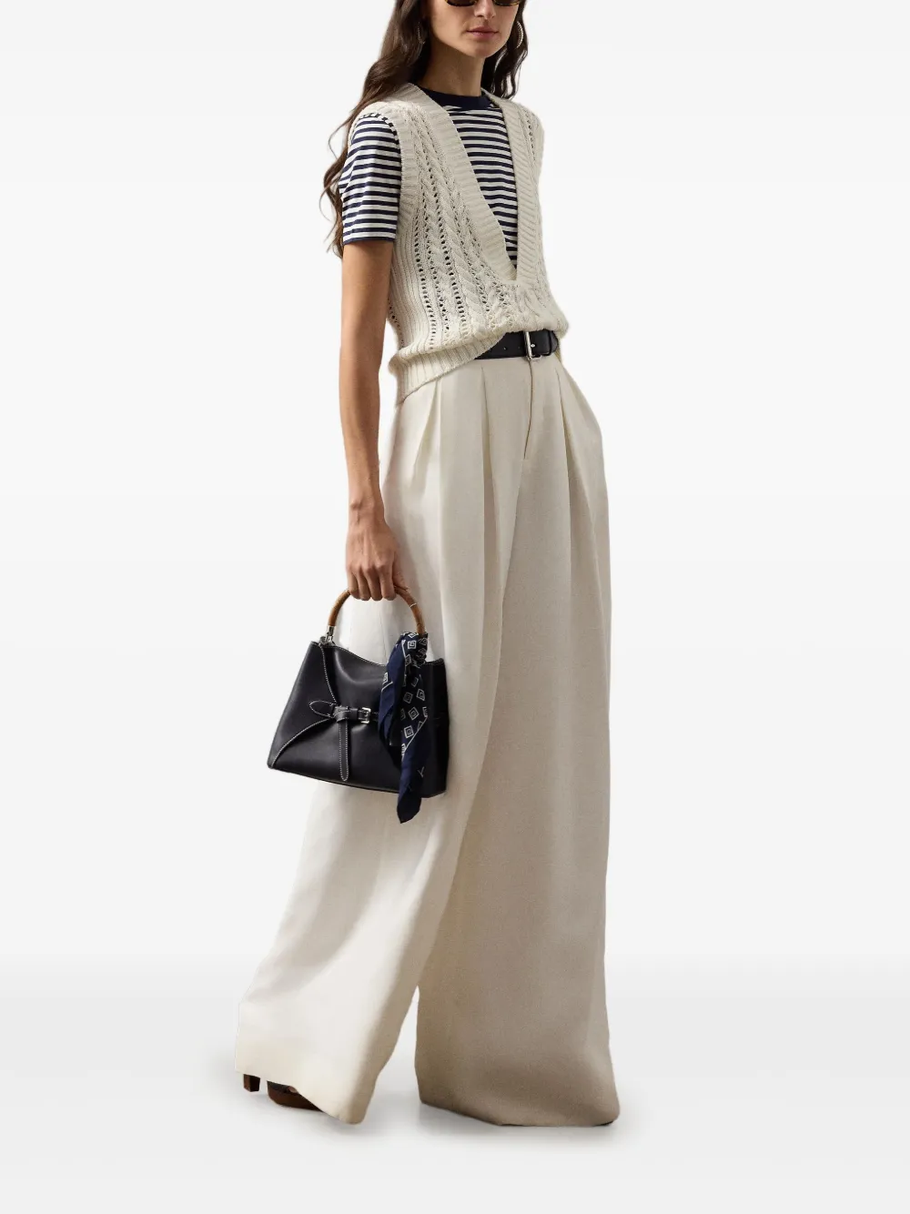 

Жилет фактурной вязки Ralph Lauren Collection, нейтральный