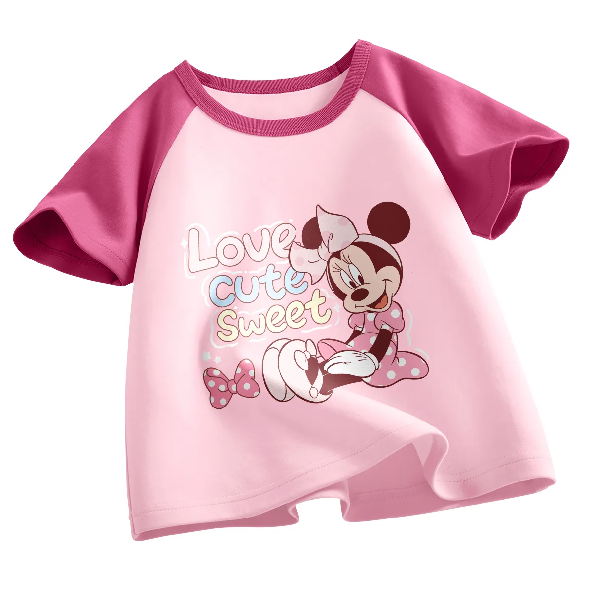 Детская футболка с круглым вырезом Disney, Dihine Berry Pink — фото 3