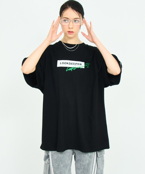 

Футболка с принтом граффити, закатанными рукавами ANAP, черный