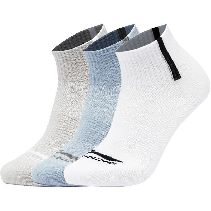 

Лининг Носки Щиколотка Унисекс 3 пары (Белый/Светло-дымчатый серый/Небесно-голубой)