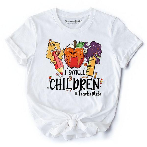 

Футболка I smell children witch teacher life, back to school halloween Ornamentallyyou, White, Белый, Футболка I smell children witch teacher life, back to school halloween Ornamentallyyou, White