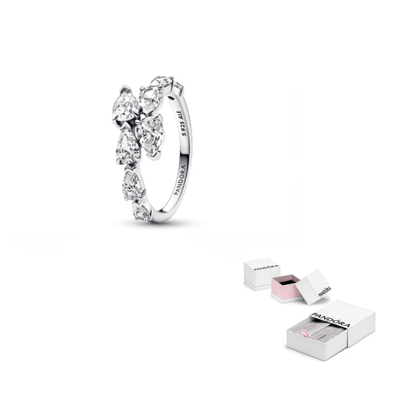 

Pandora Кольцо из стерлингового серебра 925 пробы с синтетическим фианитом, серебряное, женское