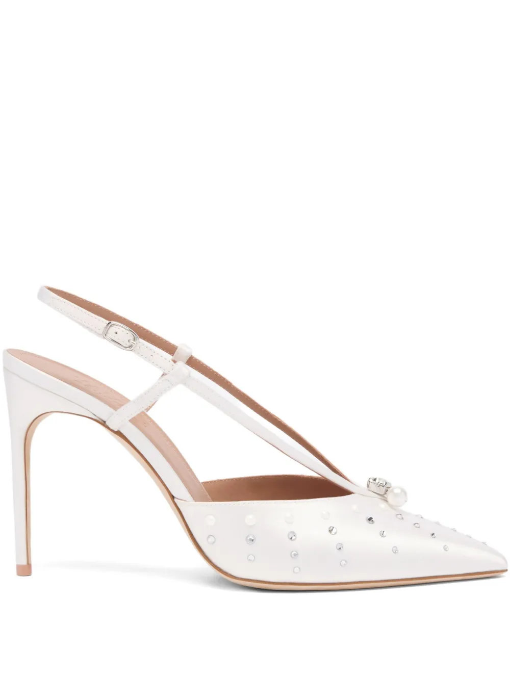 Туфли с кристаллами Malone Souliers, белый