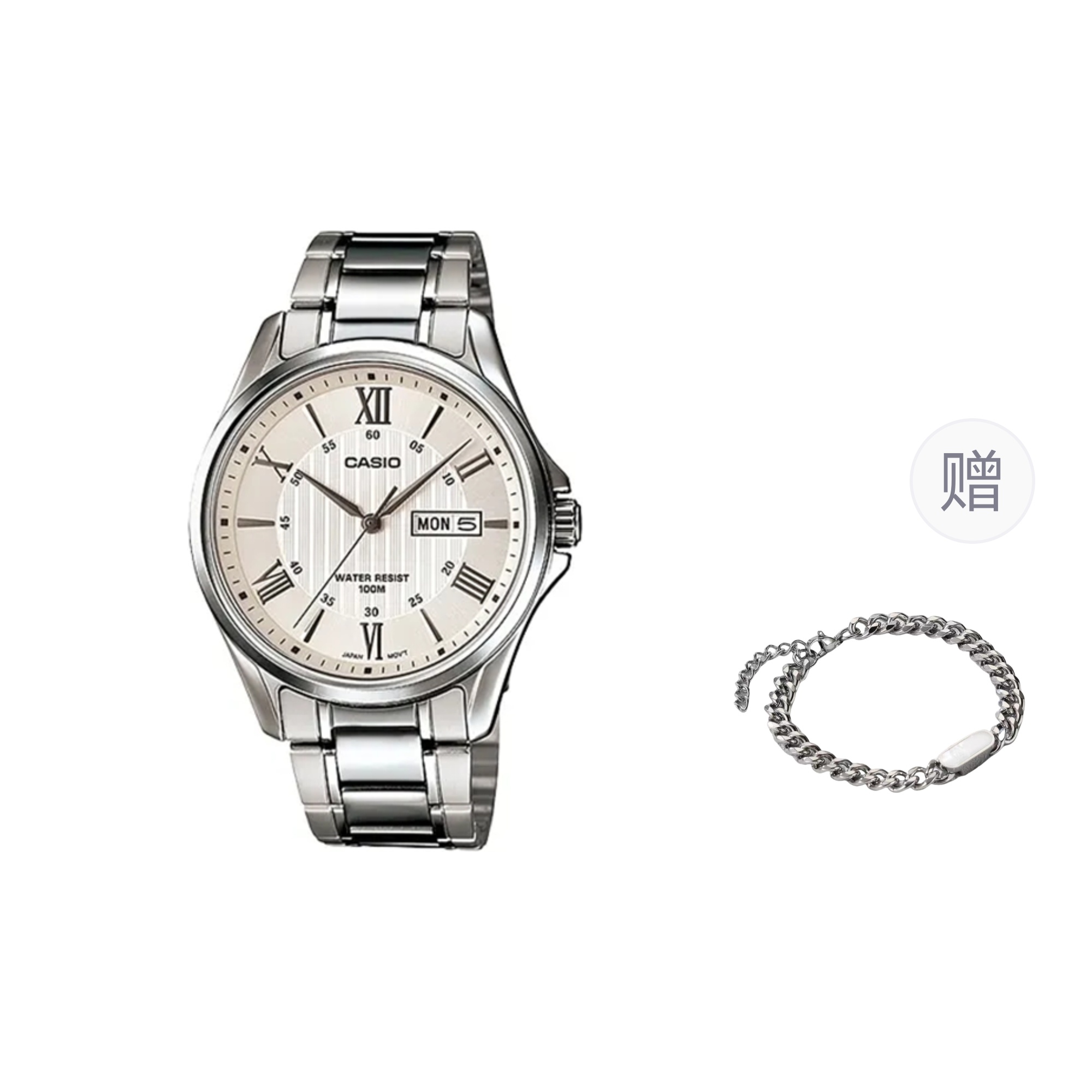 

CASIO Часы Men Silver Watch, Silver