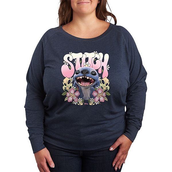 

Футболка Lilo & Stitch Plus Size с длинным рукавом и принтом Stitch Disney, Heather Indigo, Фиолетовый, Футболка Lilo & Stitch Plus Size с длинным рукавом и принтом Stitch Disney, Heather Indigo