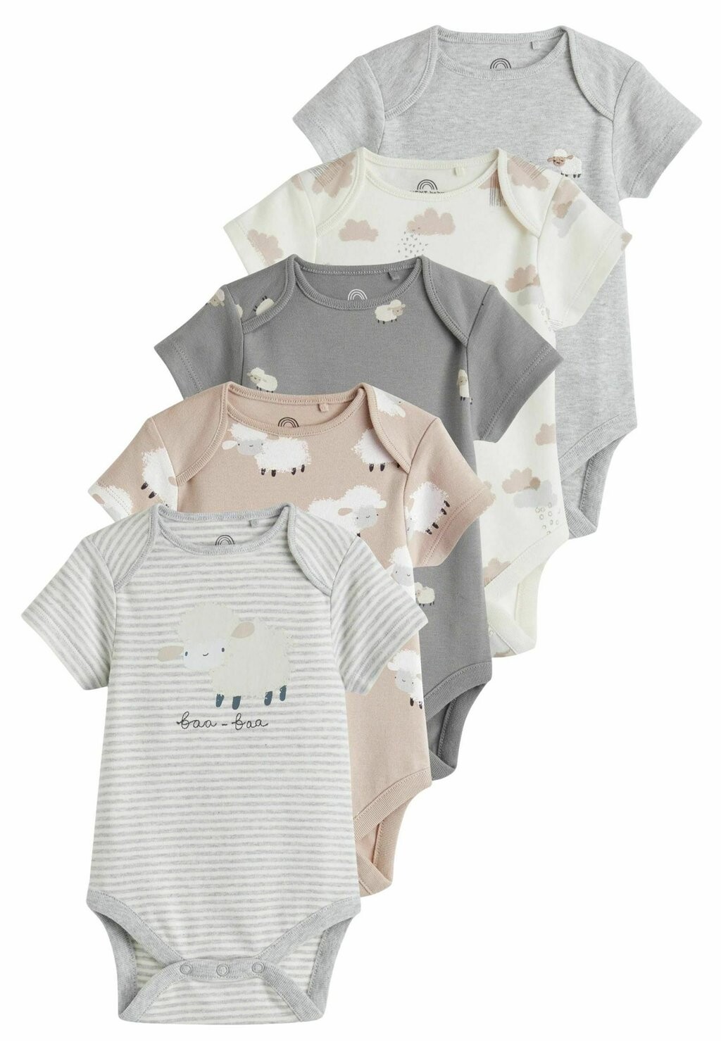 

Боди Short Sleeve 5 Pack Next, цвет grey sheep