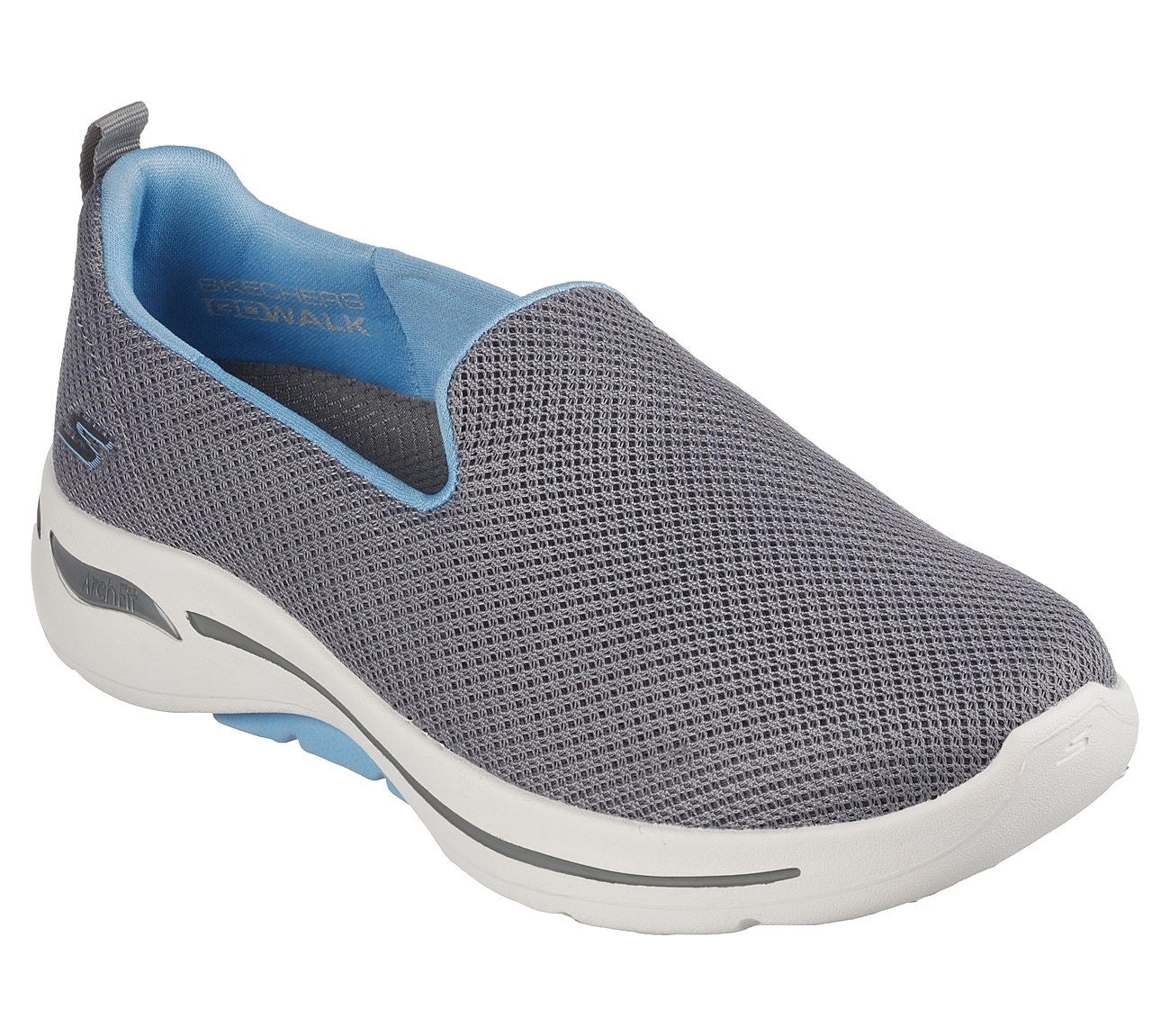 Женские серые повседневные кроссовки Skechers Go Walk Arch Fit-Grateful 124401-GYBL GBNC1071, серый