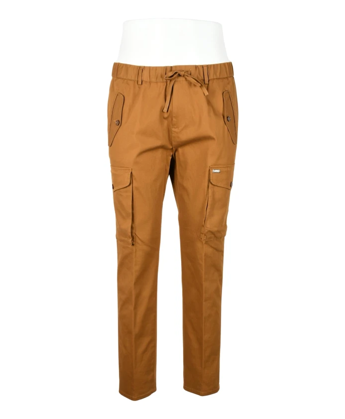 

Брюки-Карго из серой хлопчатобумажной смеси. Daniele Alessandrini, коричневый