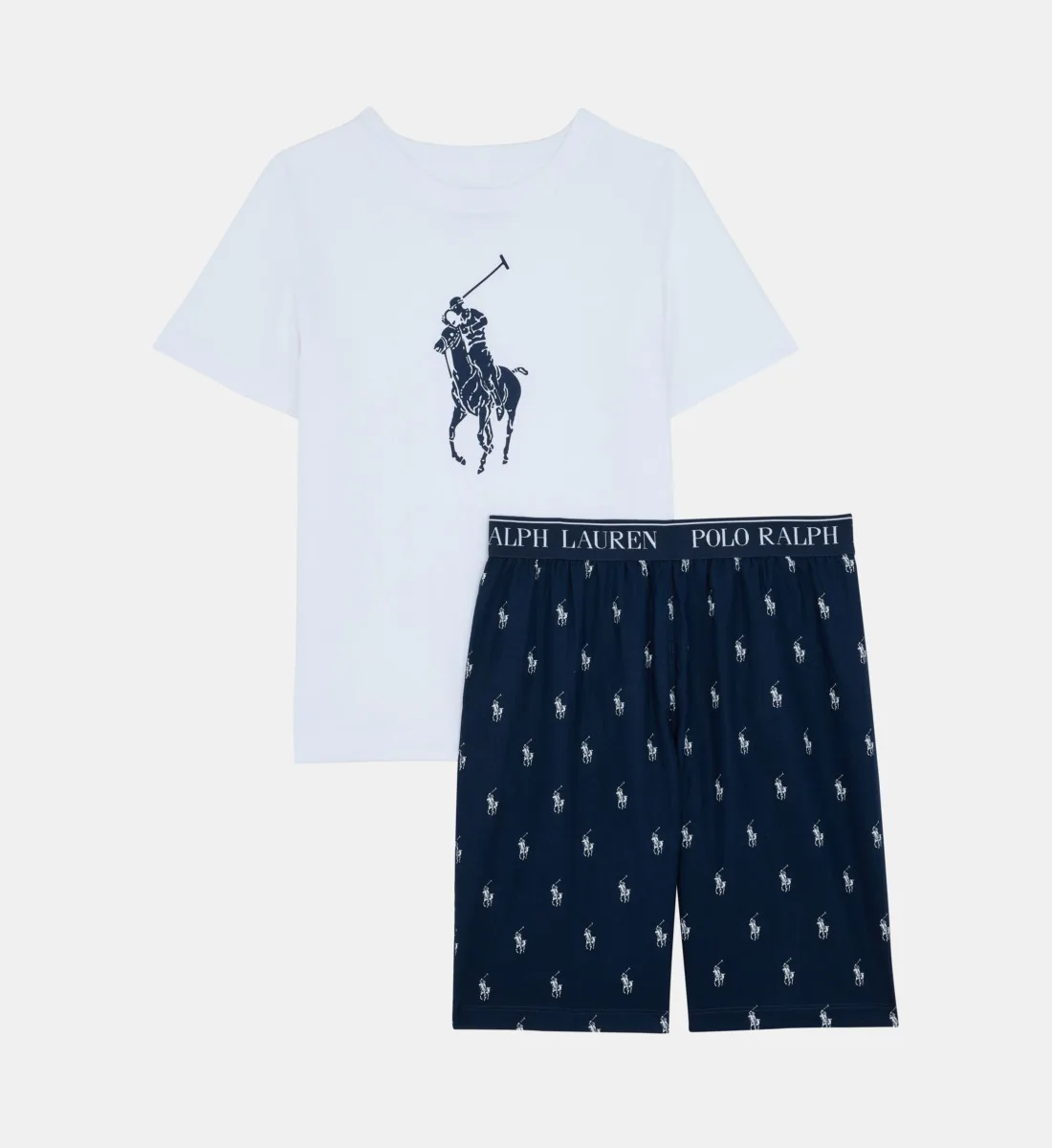 Комплект: футболка и шорты Pony из хлопка POLO RALPH LAUREN, белый — фото 2
