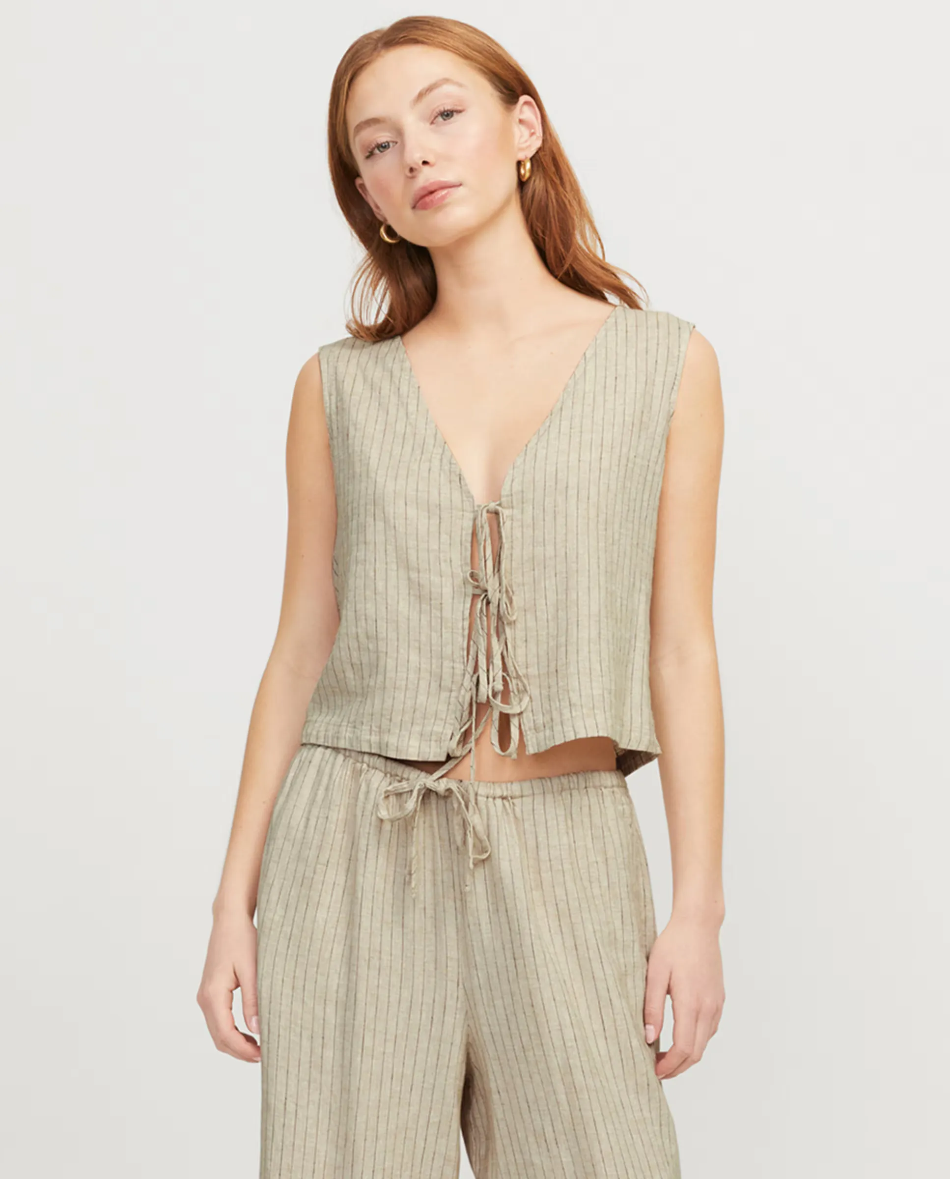 

Женский жилет с завязками Jack & Jones, бежевый