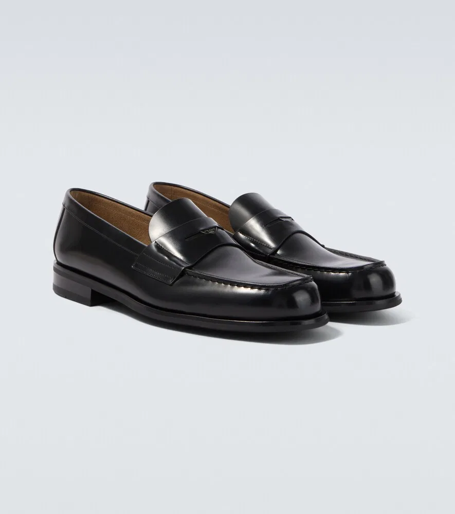 Кожаные лоферы Prada, черный
