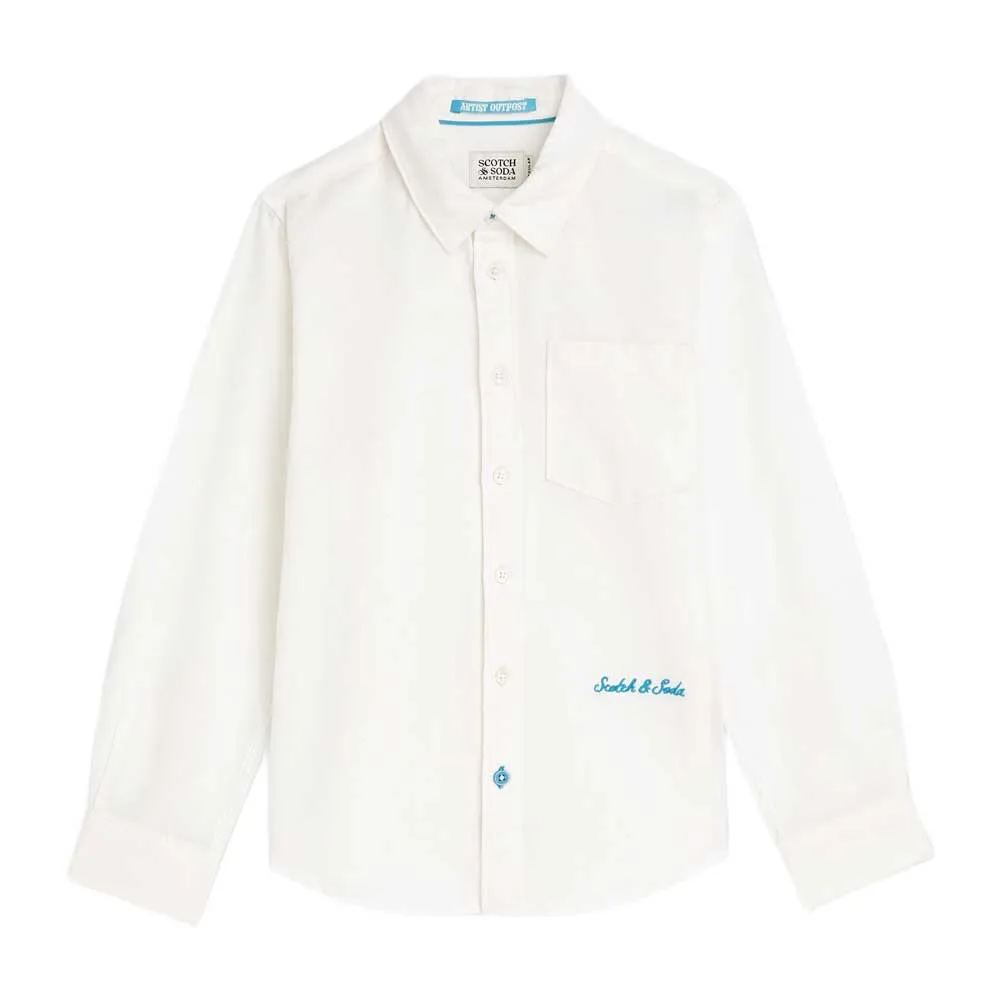 

Рубашка с длинными рукавами из льна Scotch & Soda 183815, белый