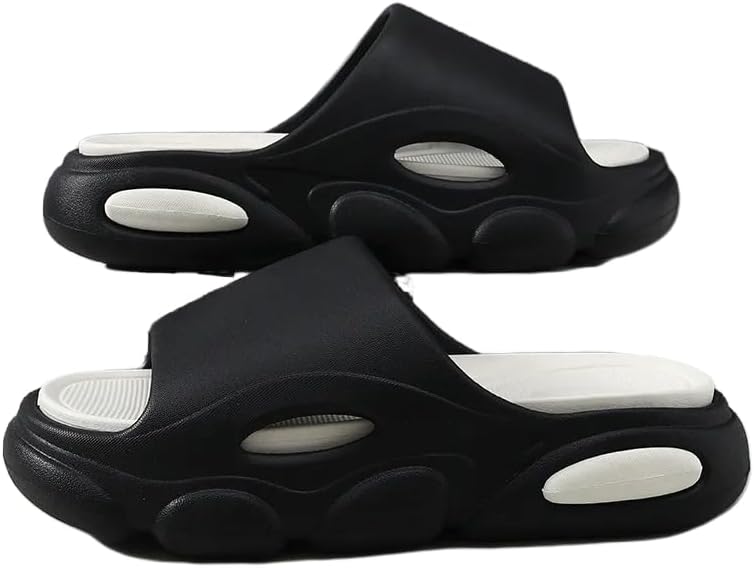 

Мужские садовые сабо Hhhchpm с дышащим перфорированным дизайном - удобные эва-тапочки для пляжа для пар, черный