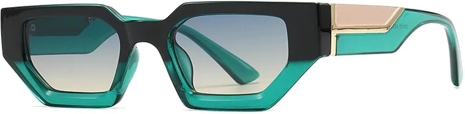 

Винтажные модные солнцезащитные очки для женщин и мужчин, роскошные солнцезащитные очки для женщин, маленькая оправа, защита от УФ-излучения UV400 SZVVBKK, Black Green Blue Tea