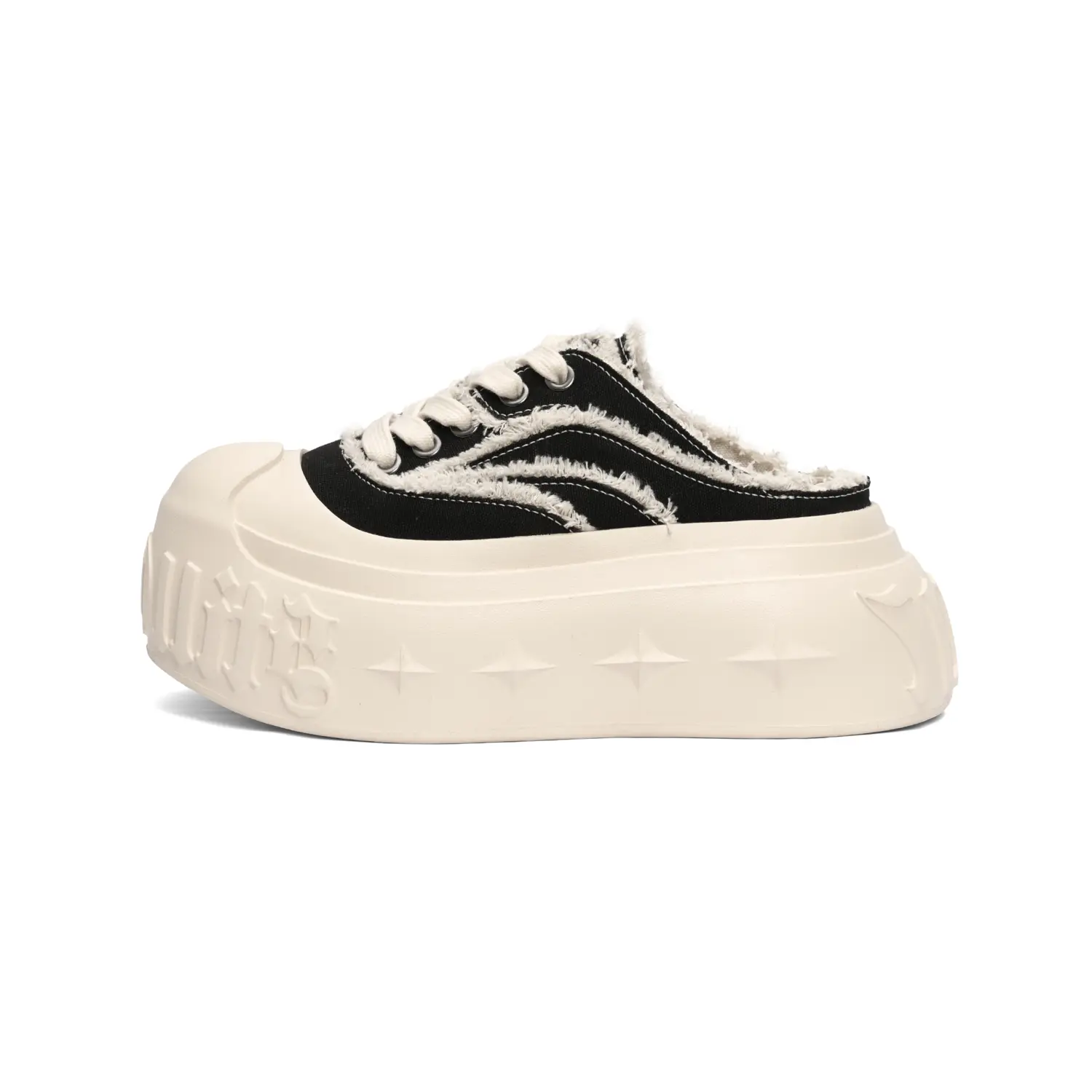 1807 Износостойкие нескользящие закрытые тапочки Unisex Black White — фото 2