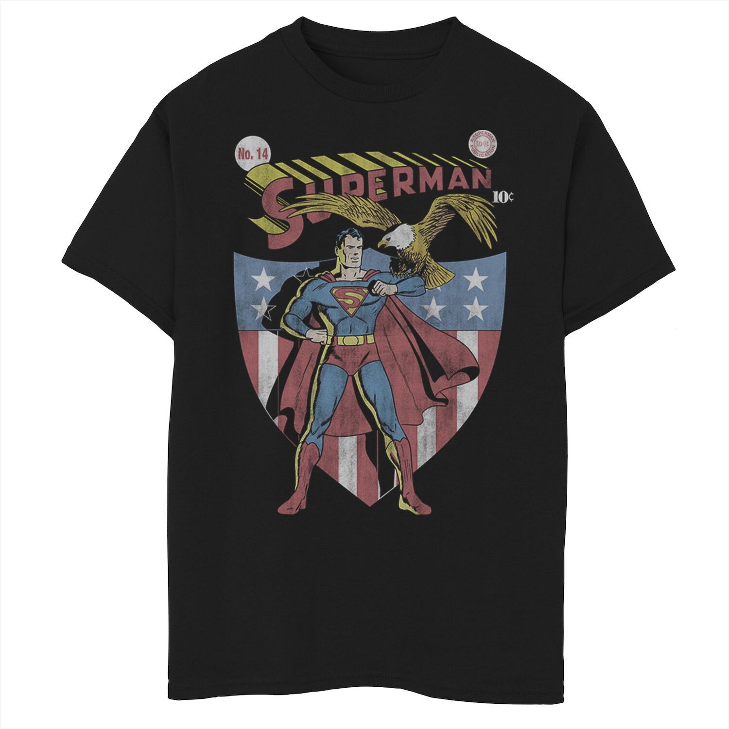 

Футболка с портретом Супермена и орла для мальчиков 8–20 лет из комиксов DC Comics Licensed Character