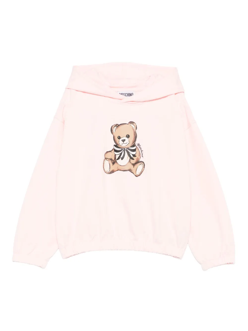 

Толстовка с принтом плюшевого мишки Moschino Kids, розовый