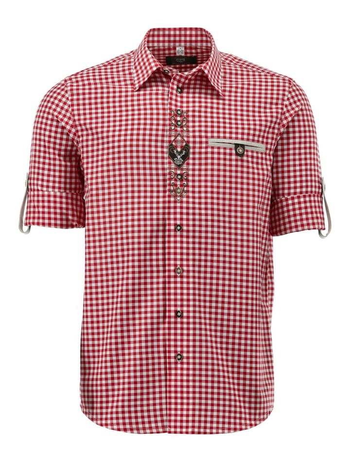 

Традиционная рубашка Феруми средне-красного цвета OS-Trachten