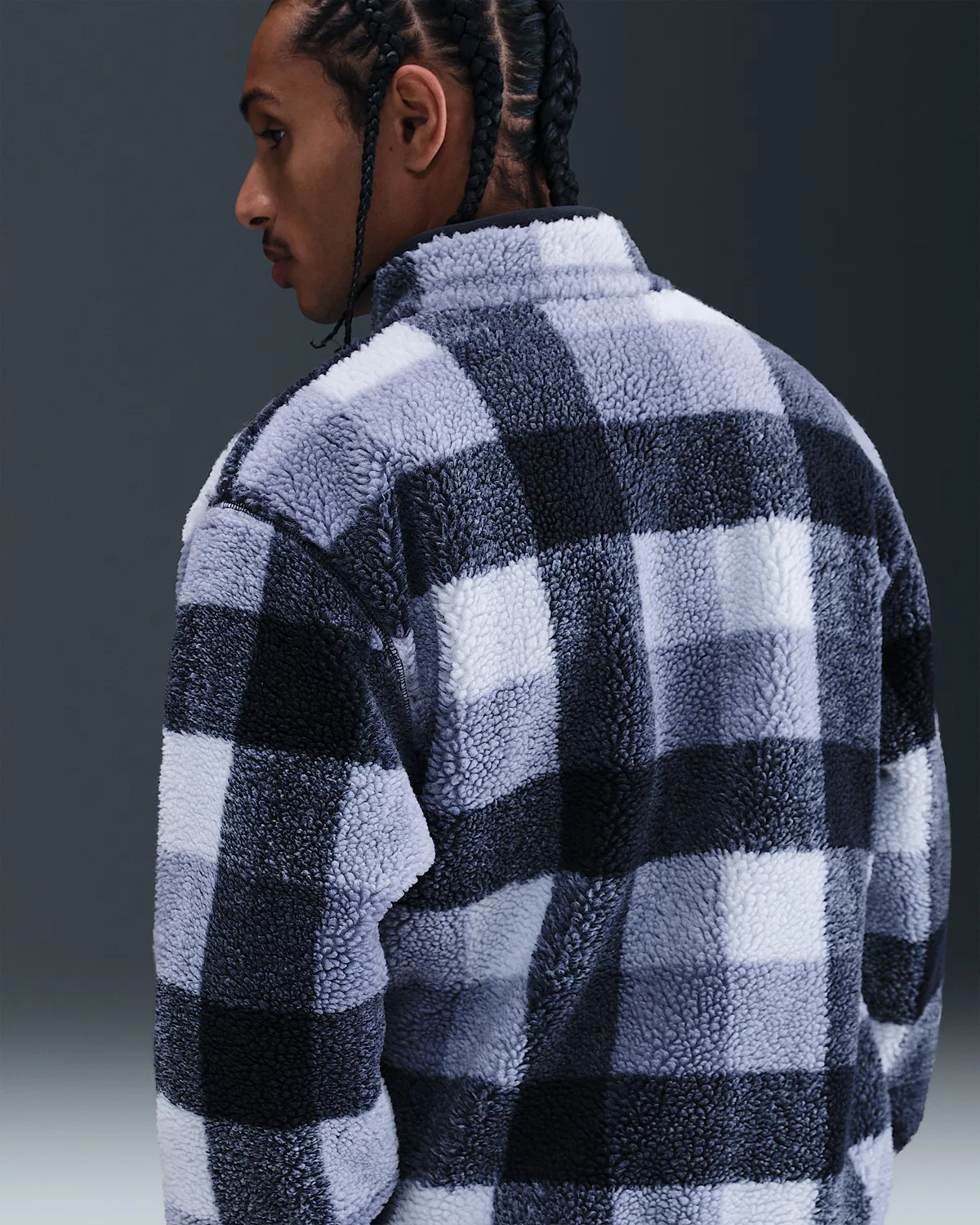 Мужская зимняя куртка Nike Club на молнии, Ghost/Obsidian/World Indigo/White — фото 2
