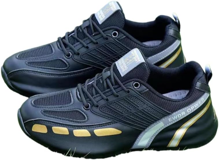 

Мужские спортивные кроссовки низкие - большой размер. Верх из дышащей легкой ткани и амортизирующая стелька из EVA - для фитнеса и бега Clolinde, черный