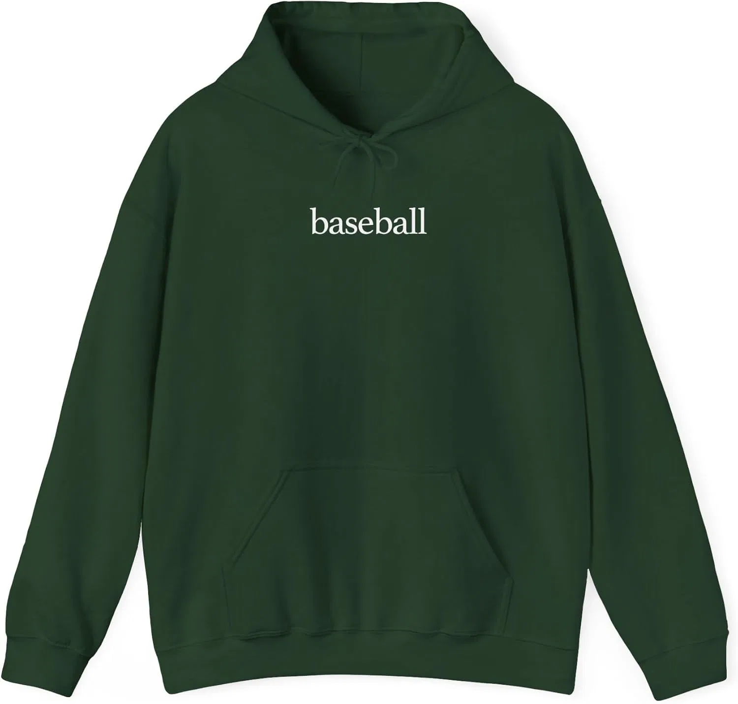 Худи бейсбольное с принтом, Heavy Blend, Forest Green