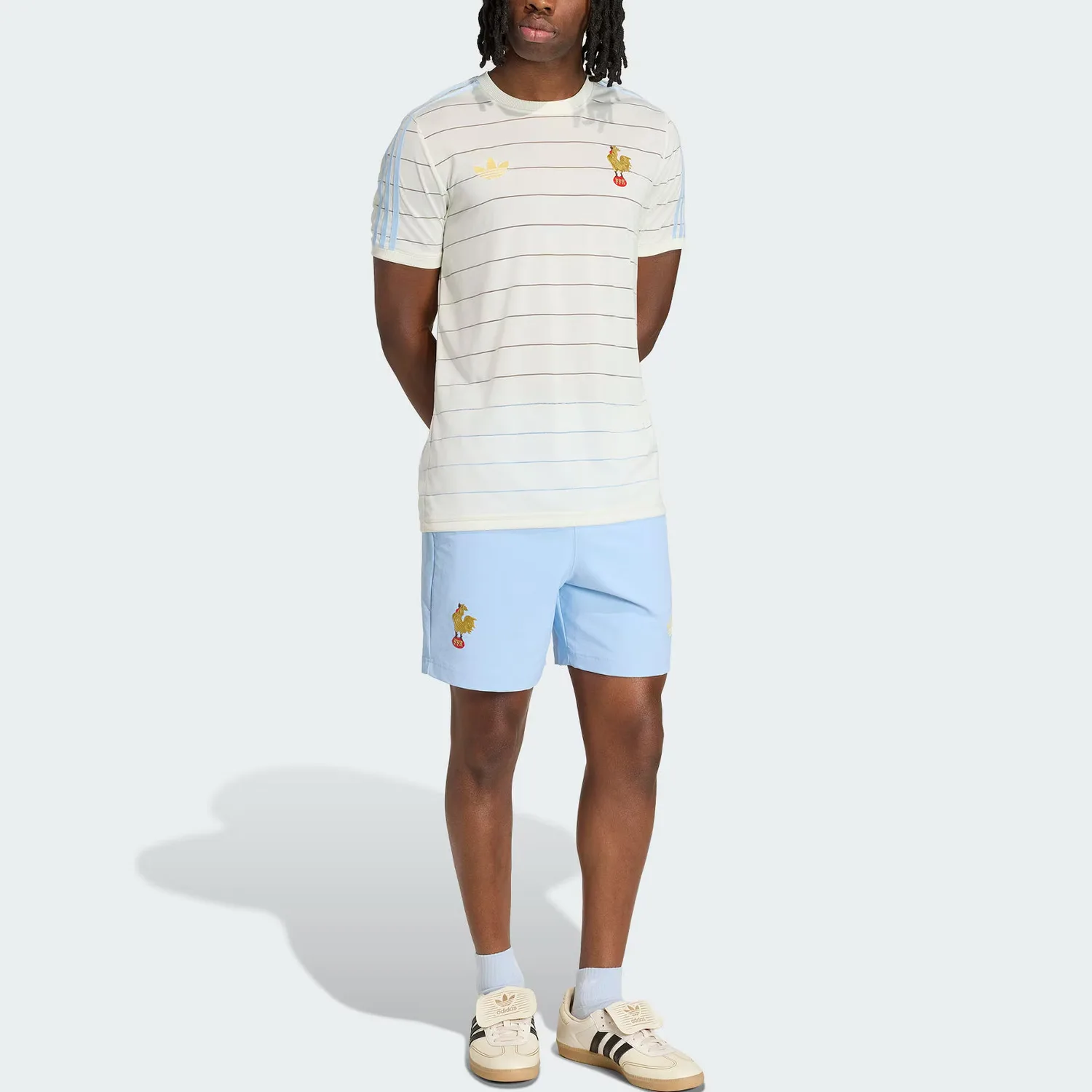 Футболка мужская rugby france 120 years crunch Adidas Originals, Jade White — фото 3
