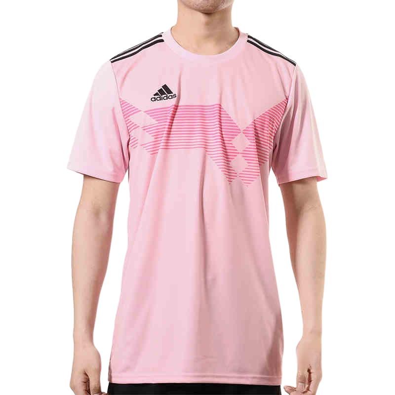 Футболка футбольная мужская розовая Adidas Climalite — фото 2