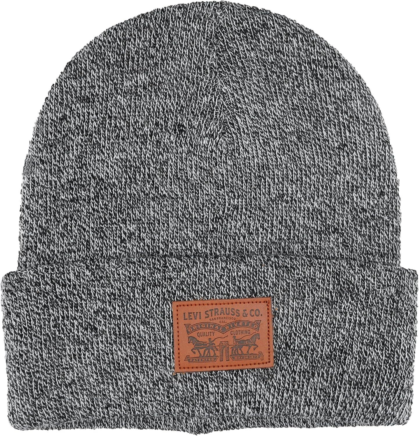

Мужская всесезонная шапка Levi's Hero Beanie из мягкой трикотажной ткани с манжетами, теплая и удобная на каждый день, Marl Grey, Серый, Мужская всесезонная шапка Levi's Hero Beanie из мягкой трикотажной ткани с манжетами, теплая и удобная на каждый день,