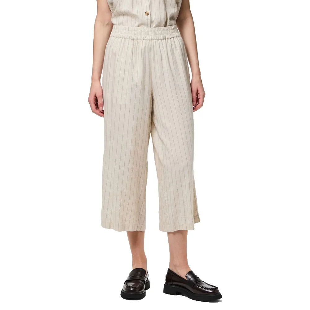

Брюки с высокой талией Pieces Pia Culotte Wide Leg, бежевый