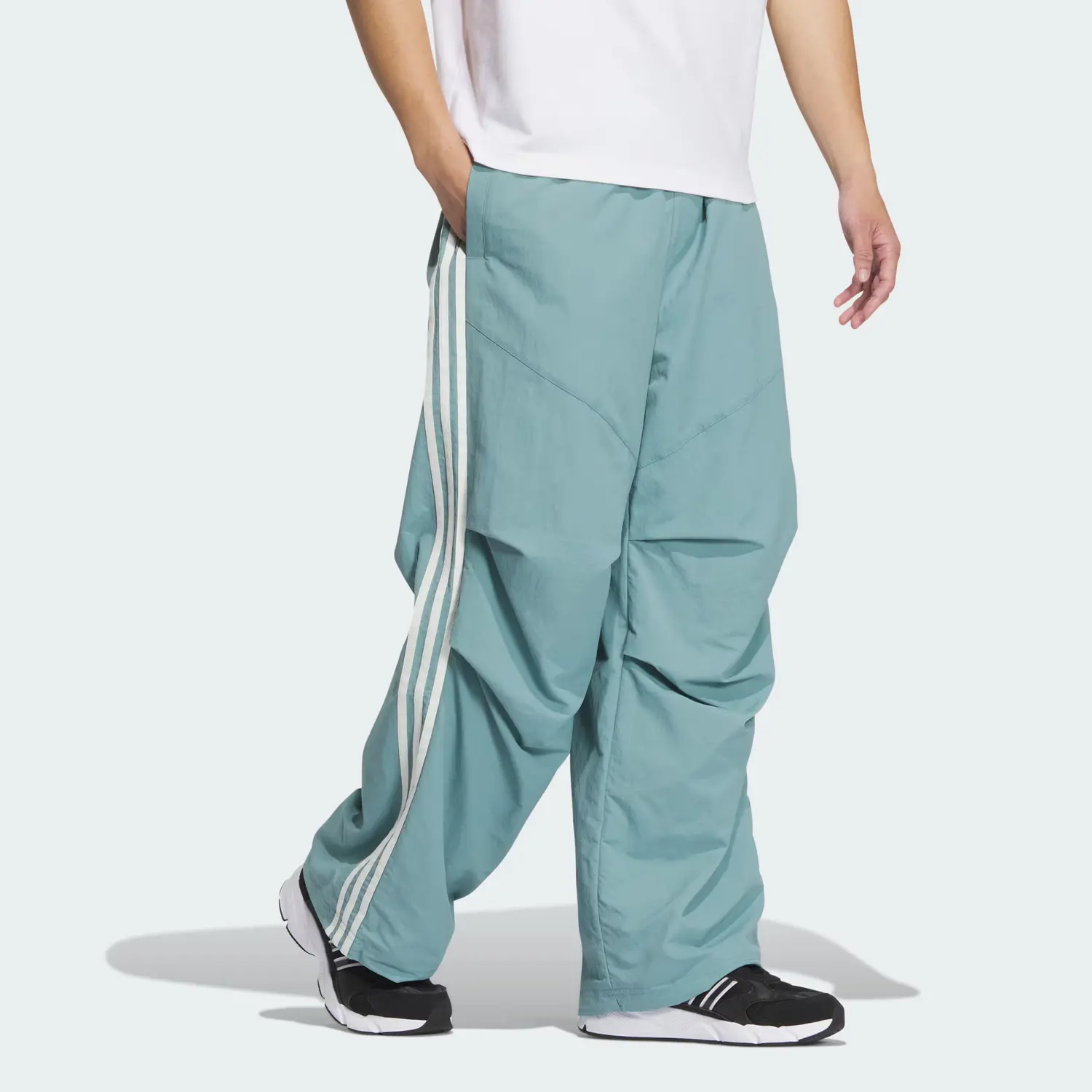 ST TRACK TRACKSUIT Брюки Повседневные Мужские Асфальтово-серый Adidas — фото 4