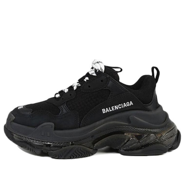 Кроссовки triple s sneaker 'clear sole - black' Balenciaga, черный