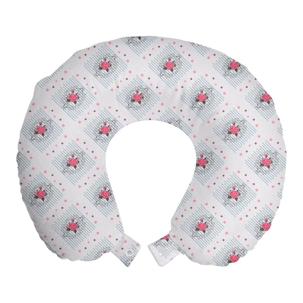 

ABAKUHAUS Artwork Подушка для путешествий, поддержка шеи, винтажная роза, дорожные принадлежности из пенопласта для самолета и автомобиля, 30x30 см, разноцветные