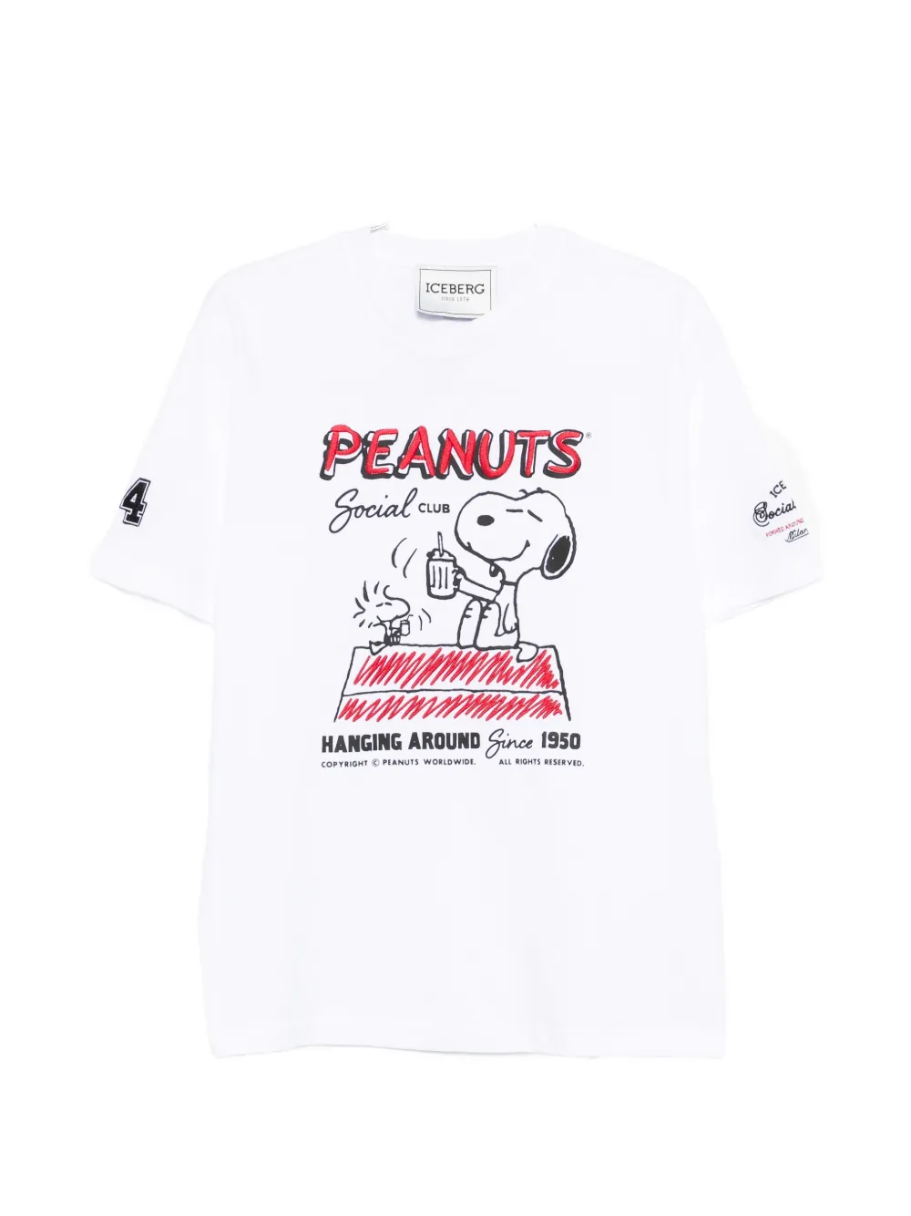 

Футболка с графическим принтом Peanuts Iceberg, белый