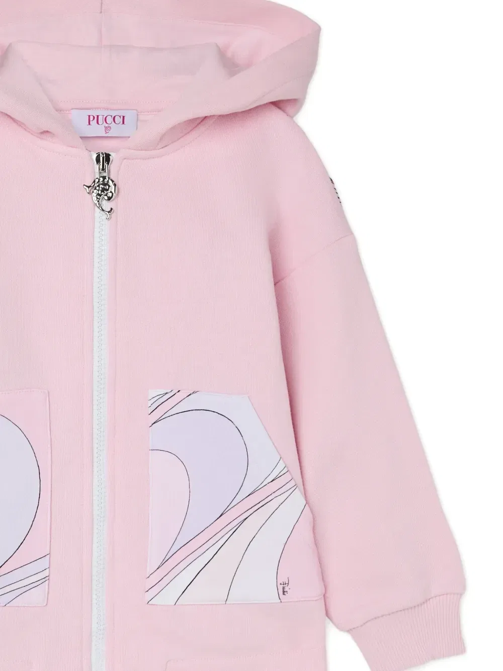 Свитшот с принтованными деталями Pucci Junior, розовый — фото 3