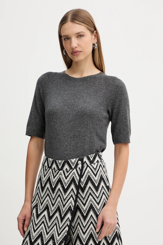 

Шерстяная футболка YEN Mm, серый