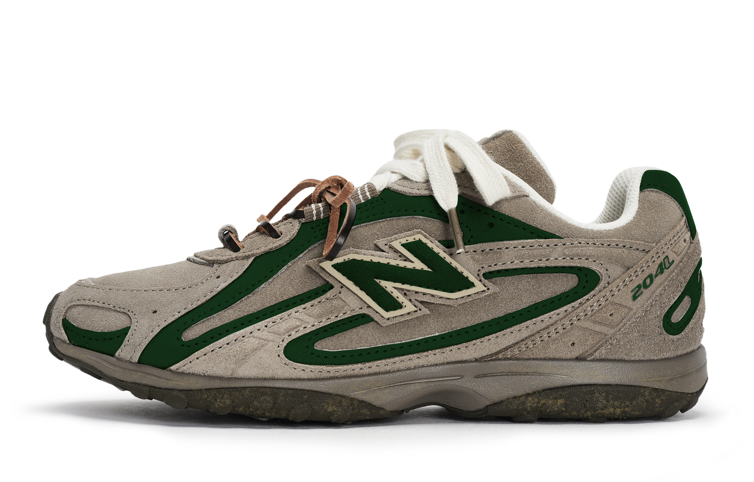 New Balance Кеды Casual Unisex 204L низкие светло-умбра коричнево-зеленые, цвет Brown Green — фото 3