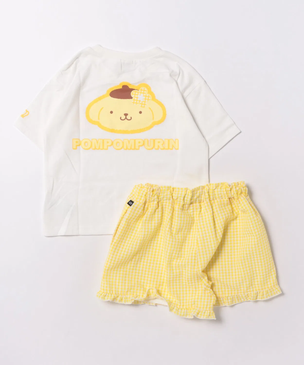 Комплект из топа и шорт Sanrio в клетку желтый
