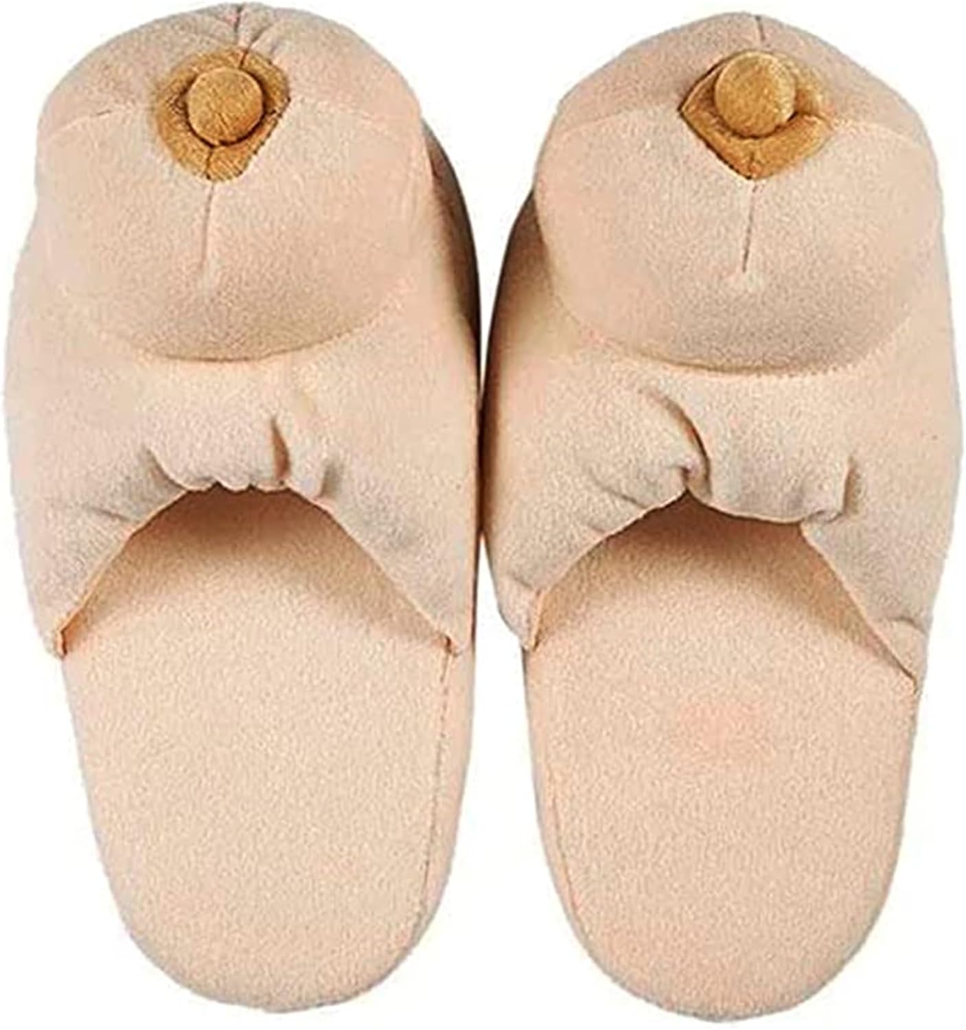 

Забавные плюшевые тапочки для взрослых унисекс Awevudst с дизайном груди, домашние тапочки-шутка, идеальные подарки для колледжской жизни, D Breast Slippers