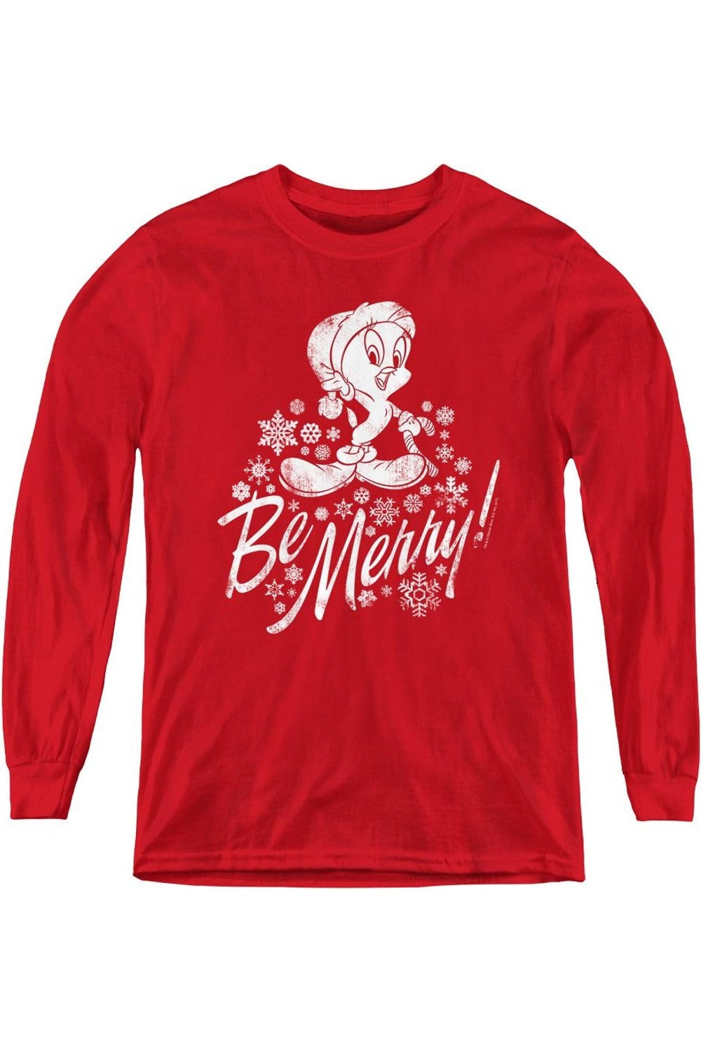 

Футболка с длинным рукавом Merry Tweety из Looney Tunes для детей Gildan, красный