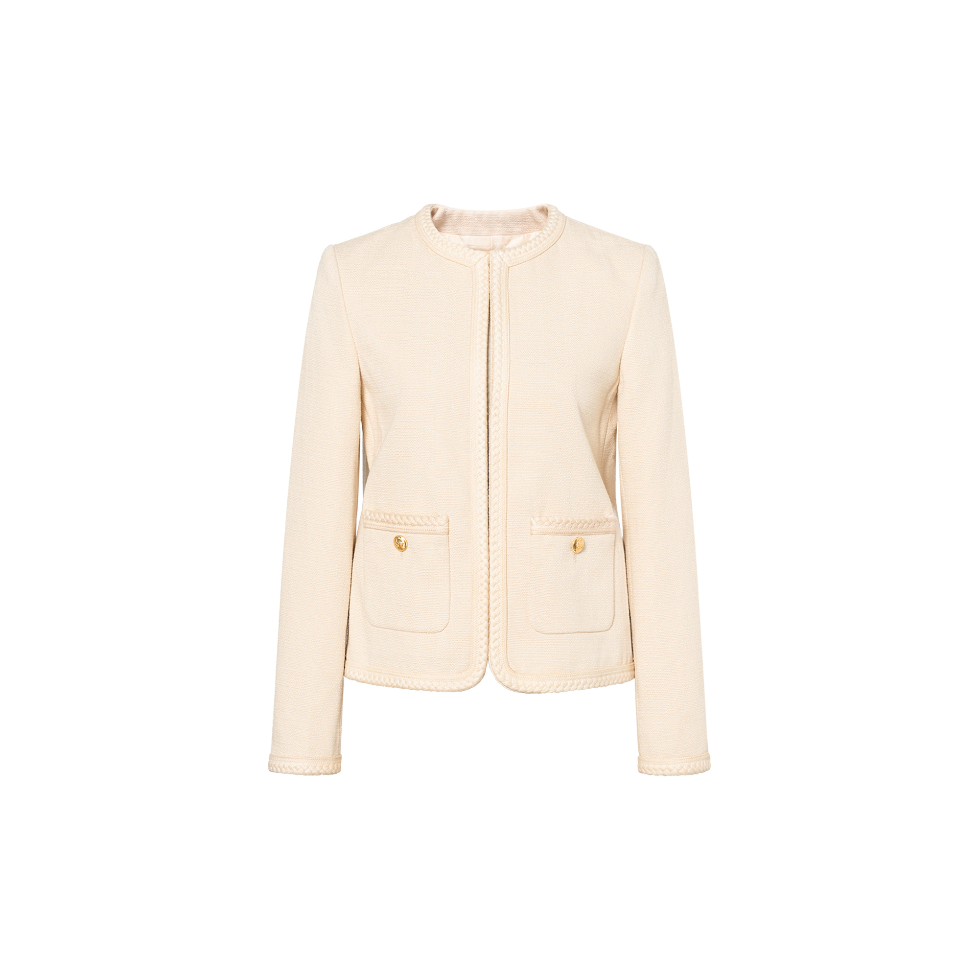

Куртка с круглым вырезом и длинными рукавами CELINE, Ecru