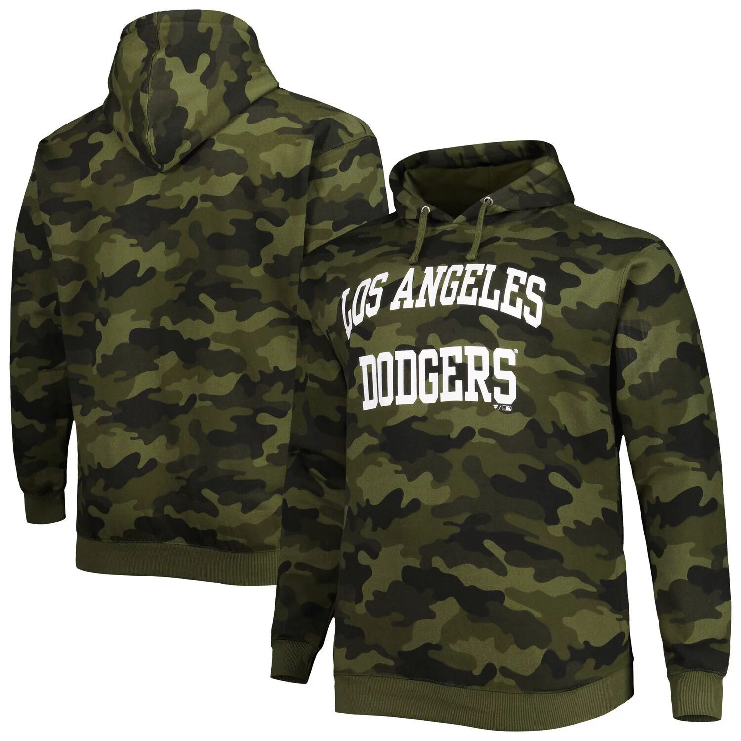 

Мужской пуловер с капюшоном и камуфляжным принтом Los Angeles Dodgers