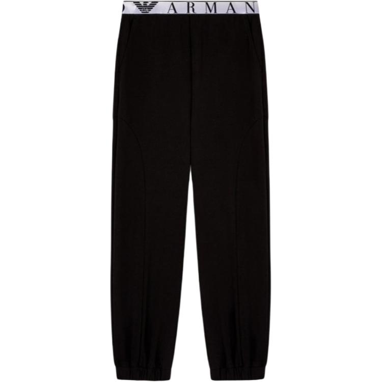 

EA7 SS26 Вязаные спортивные штаны для женщин Emporio Armani, черный