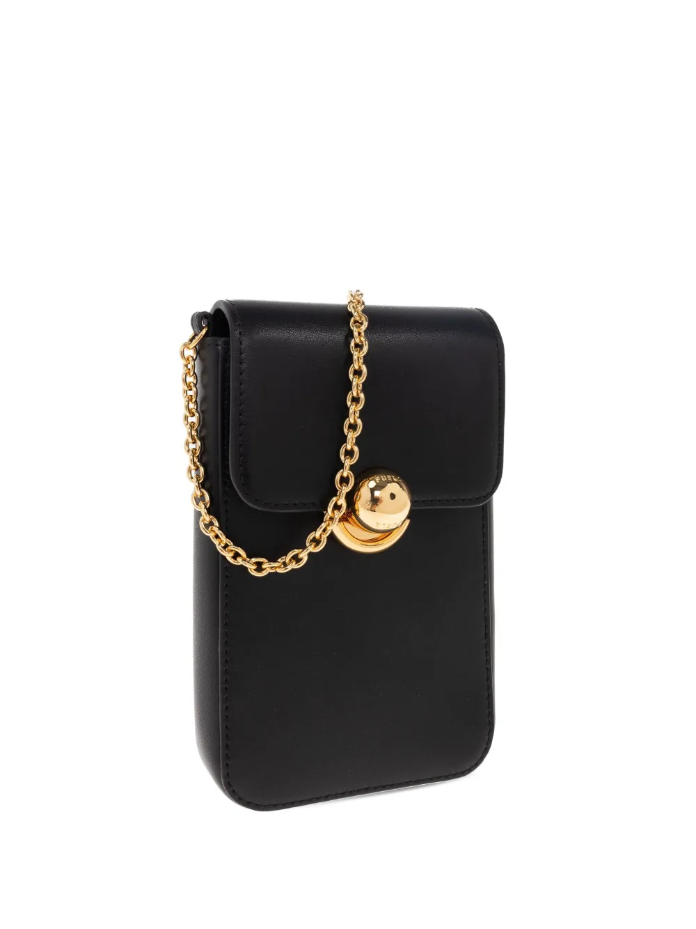 

Сумка-тоут с клапаном и цепочным ремнем Furla, черный